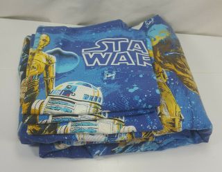 Vintage Bibb Co 1977 Star Wars Full Size Fitted Sheet W/3 Pillowcases