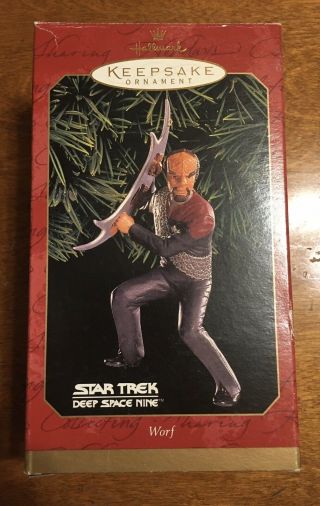 Hallmark Keepsake Ornament Star Trek Worf 1999 Deep Space Nine Klingon