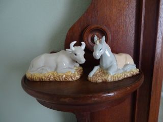 Miniature Nativity Porcelain The Donkey And Ox Hallmark