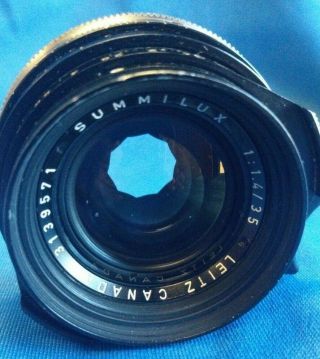 Vintage Leitz Summilux 1:1.  4/35mm Lens,  3139571,  Made In Canada