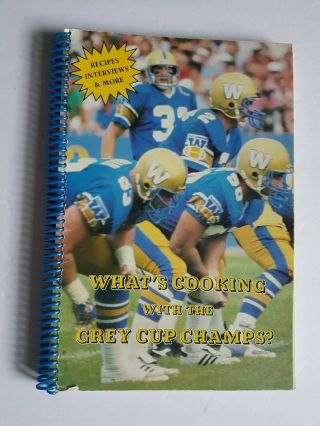 Winnipeg Blue Bombers Cfl Football 1985 Cookbook Vintage