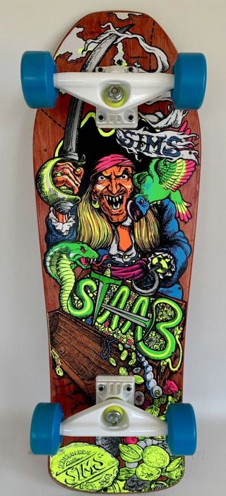 Og Vintage Sims Staab Pirate Complete Skateboard Powell Peralta T Bones Trackers
