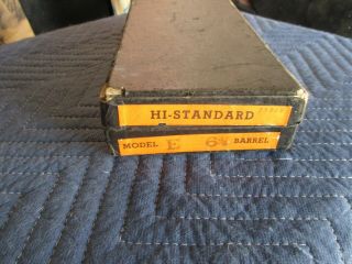 Vintage & Box For Hi Standard Model E 6 3/4 Barrel Instruction Tag