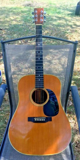 Vintage 1970 Martin D 28 Dreadnought Acoustic Guitar And Martin Hard Case