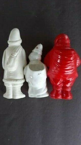Vintage Irwin Plastic Celluloid Santa Claus AND SNOWMAN CHRISTMAS IN JULY 3