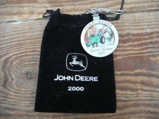 Vintage John Deere Pewter Christmas Ornament 2000 5 In Series
