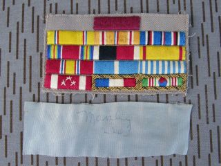 Great Wwii Us Navy Japanese Made Ribbon Bar W/ Good Conduct Medal