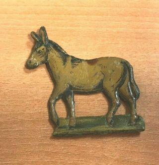 Early Cracker Jack Or Game Piece Cardboard Stand - Up Donkey Farm Animal