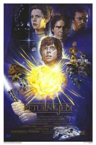 Return Of The Jedi 10th Anniversary Style A 27x40 Full Size Movie Poster