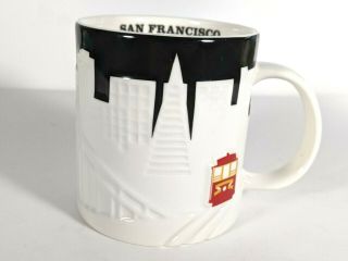 Starbucks Collector Series Relief San Francisco Coffee Mug,  16 Oz Black & White