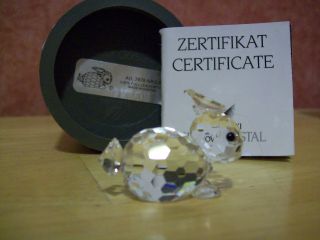 Swarovski Silver Crystal " Mini - Lying Rabbit " Bunny,  Box/cert
