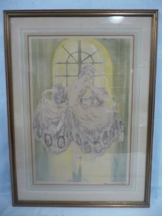 Louis Icart Etching - Le Menuet - 1929 - Pencil Signed & Numbered - Watermark