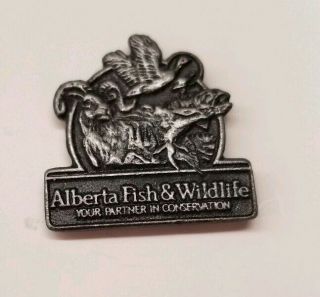 Alberta Fish And Wildlife Your Partner In Conservation Lapel Hat Pin 351