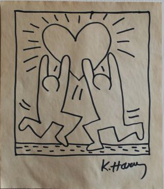 Inkidrawing Signed Keith Haring
