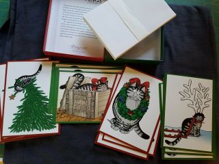 B Kliban Cat Tidings Pomegranate Christmas Cards 15 Cards And Envelopes