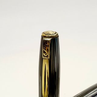 APOLLO MARBLE STY fountain pen piston vintage 1950 ' s HUNGARY w metal holder 3