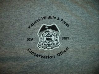 Kansas Conservation Officer K9 Unit T - Shirt Set,  Xl Long Sleeve & L Short Sleeve