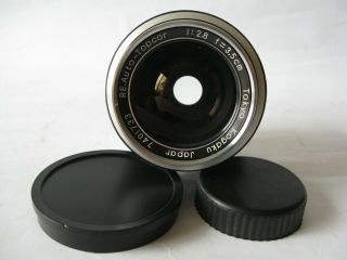 Vintage Topcon Re Auto Topcor 1:2.  8 F= 3.  5cm Lens Ex,