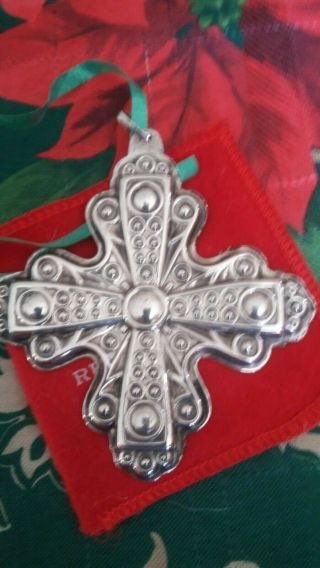 Rare Sterling Reed & Barton Christmas Cross 1972 Comes With Dated Tarnish
