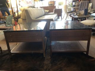 Vintage Mid Century Modern Calvin Group Furniture For Paul Mccobb Side Tables