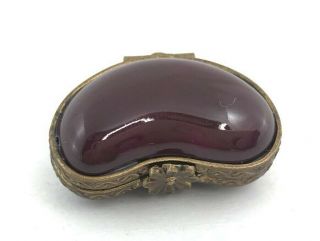 Limoges Peint Main France Hinged Trinket Box Orleans Red Beans And Rice