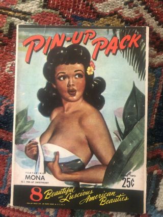 Vintage G.  I Pin Up Girl Sweetheart 8 Litho Prints 5.  5 " X 7.  5 " Pin - Up Pack Co.