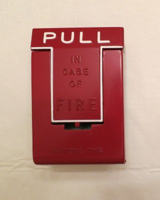 Vintage National Time Fire Alarm Pull Station Fire Safety Man Cave Local Alarm