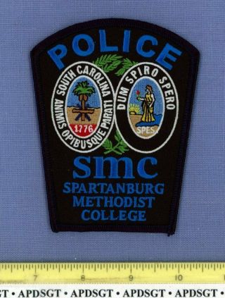 Spartanburg Methodist College South Carolina Sheriff School Campus Police Patch