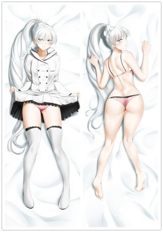 Anime Rwby Weiss Schnee White Dress Dakimakura Hugging Body Pillow Case Cover