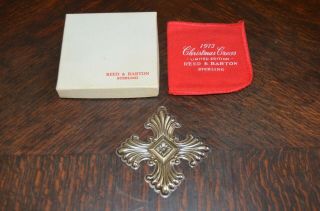 Reed & Barton 1973 Limited Edition Sterling Silver Christmas Cross Ornament