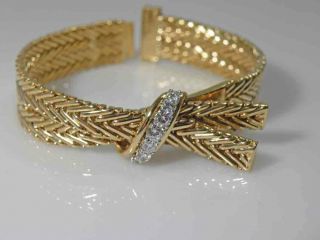 Van Cleef & Arpels Vintage 18k Yellow Gold & Diamond Bracelet
