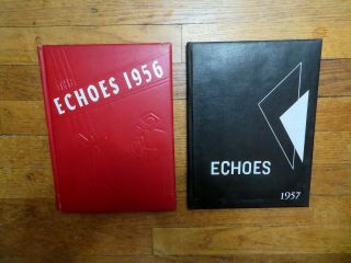 Hinckley Illinois High School Yearbooks 1956 & 1957 “echoes”