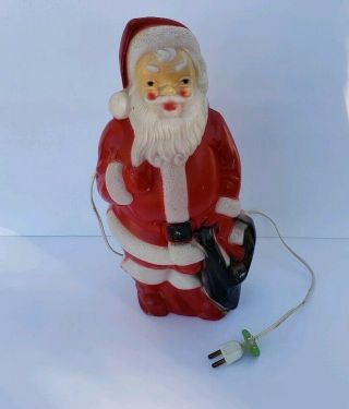 Vintage 1968 Empire Plastic Santa Claus Blow Mold Christmas Light