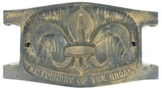Vintage Boy Scout Cast Iron Plaque By The Foundry Of The Shoals