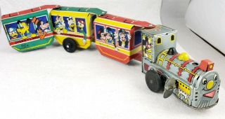 Vintage Disneyland Express Tin Litho Wind Up Toy Train Marx 3