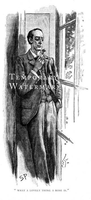 Sidney Paget Drawing Of Sherlock Holmes In The Adventure Of The Naval Treaty