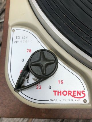 Vintage Thorens TD - 124 Turntable Needs Work ? Estate Find 2
