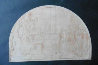 Italian - Florentine School 16thc - Religious Scene Attr.  Gamberucci - Red Chalk
