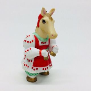 Lynn Chase Hand Painted Horse Porcelain 3 1/2 " Christmas Ornament 555103