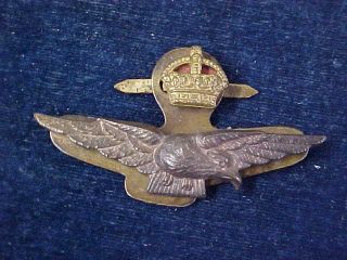 Ww2 Rcaf Officers Cap Badge For The Side Cap Royal Cdn Air Force