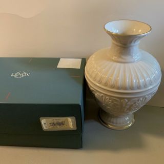 Exquisite Lenox Athenian 8 " Vase With Gold Trim & Box - Gift Item