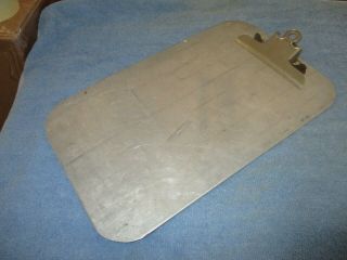 Vintage Metal Aluminum Clipboard For Legal Size Paper 16 1/2 " By 10 " 1950 