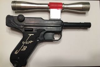 Vintage 60s James Bond 007 Attache Case Toy Luger Pistol Multiple Products Gun