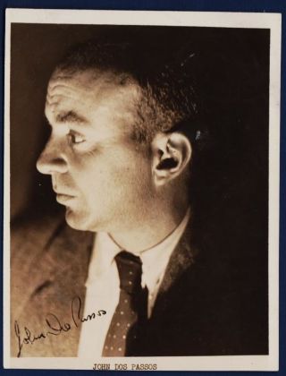 Vintage Photo Young Us Novelist Writer John Dos Passos Signature Ca 1938