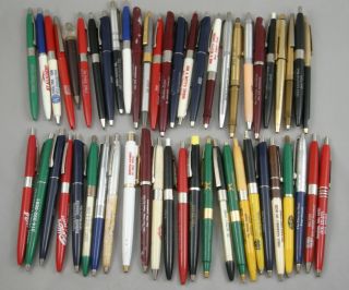 52 Vintage Advertising Ballpoint Pens - 1950 
