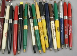 52 Vintage Advertising Ballpoint Pens - 1950 ' s - 1990 ' s 2