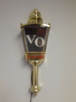 Seagrams Vo Canadian Wall Sconce Light Up Bar Man Cave Sign