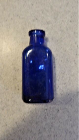 Blue Poison Bottle One Ounce Size 3.  5 Inches Tall 2