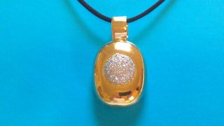 Tiffany & Co Vintage 18k Yellow Gold & Platinum Diamond Ball Pendant Necklace