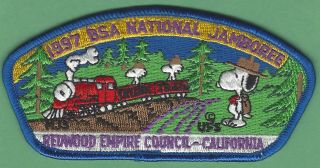 Redwood Empire Council 41 1997 National Jamboree Boy Scout Csp Patch Blue
